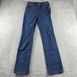 VINTAGE Wrangler Jeans Mens‎ 29x32 Cowboy Cut Slim Fit Dark Wash Ranch Farm